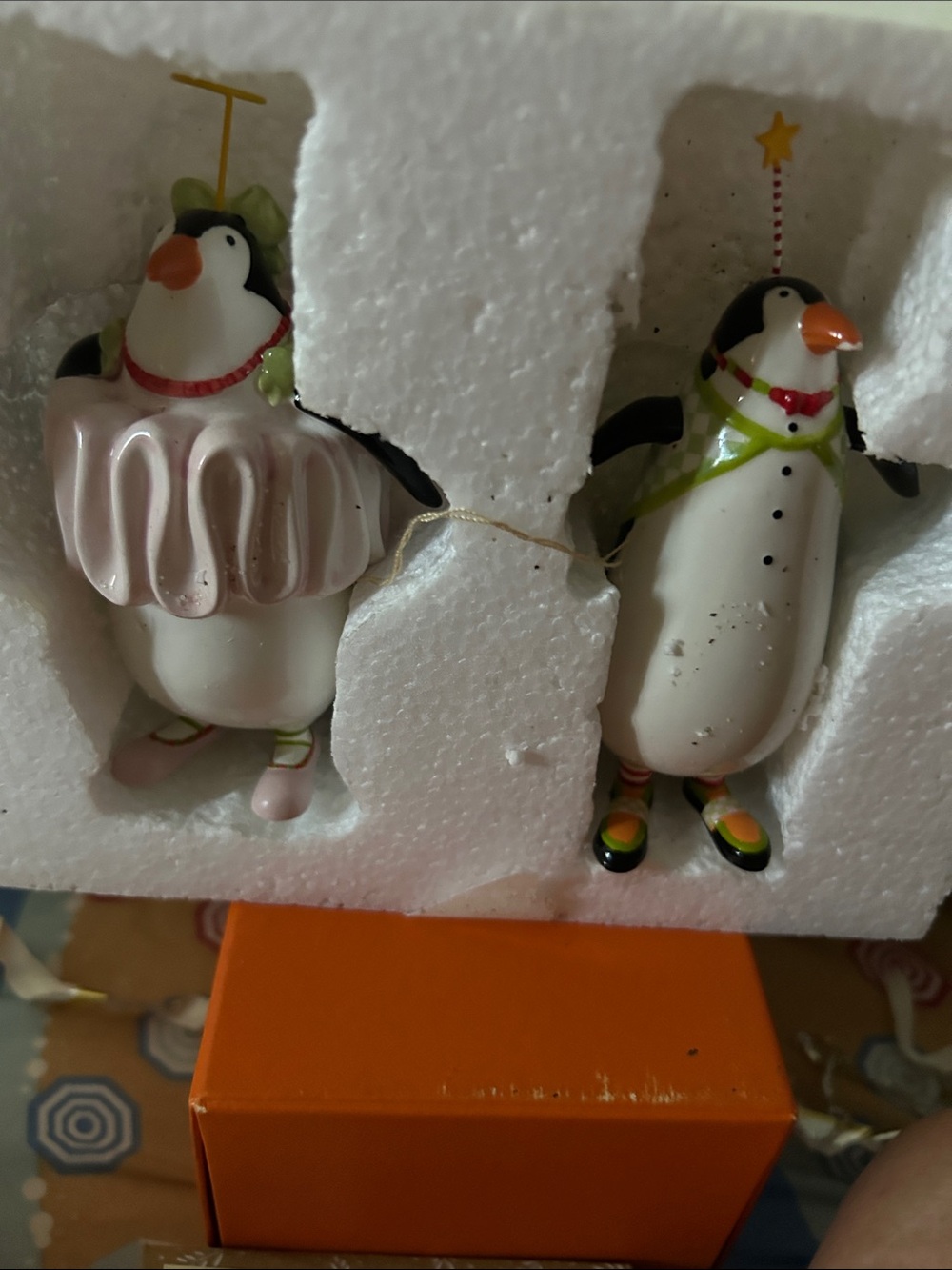 Whimsical Pink & White Penguin Salt and Pepper Shakers for Mackenzie Childs